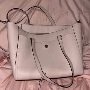 Michael Kors Collection Cream Shoulder Bag with Contrast Trim